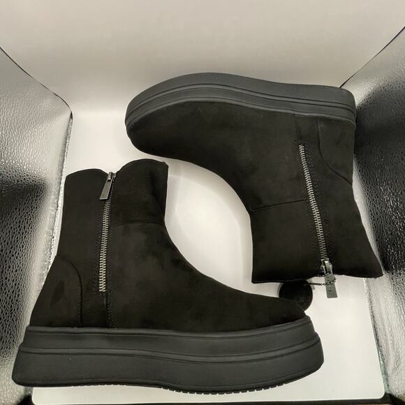 J/Slides NYC Black Suede Luxe Boot Shoes Women’s Size 9 - Picture 3 of 9